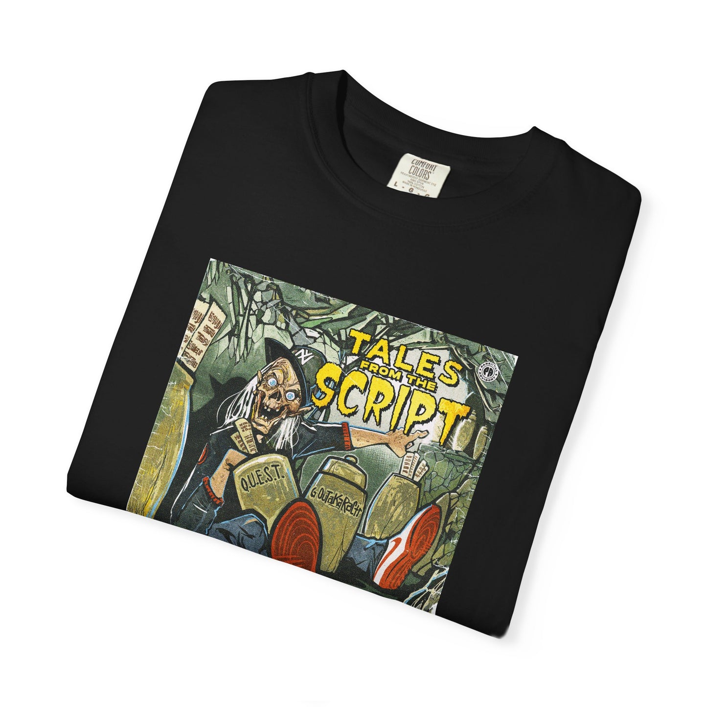 Cool Graphic T-Shirt - 'Tales from the Script' Album Inspired Design - Perfect for Comic and Horror Fans