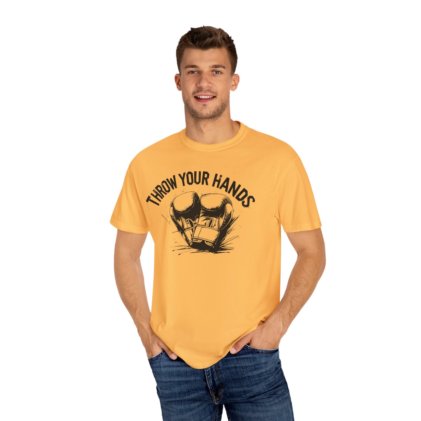 Boxing Motivational T-Shirt, Throw Your Hands Tee, Fitness Apparel, Workout Shirt, Unisex Gym Wear, Sports Gift