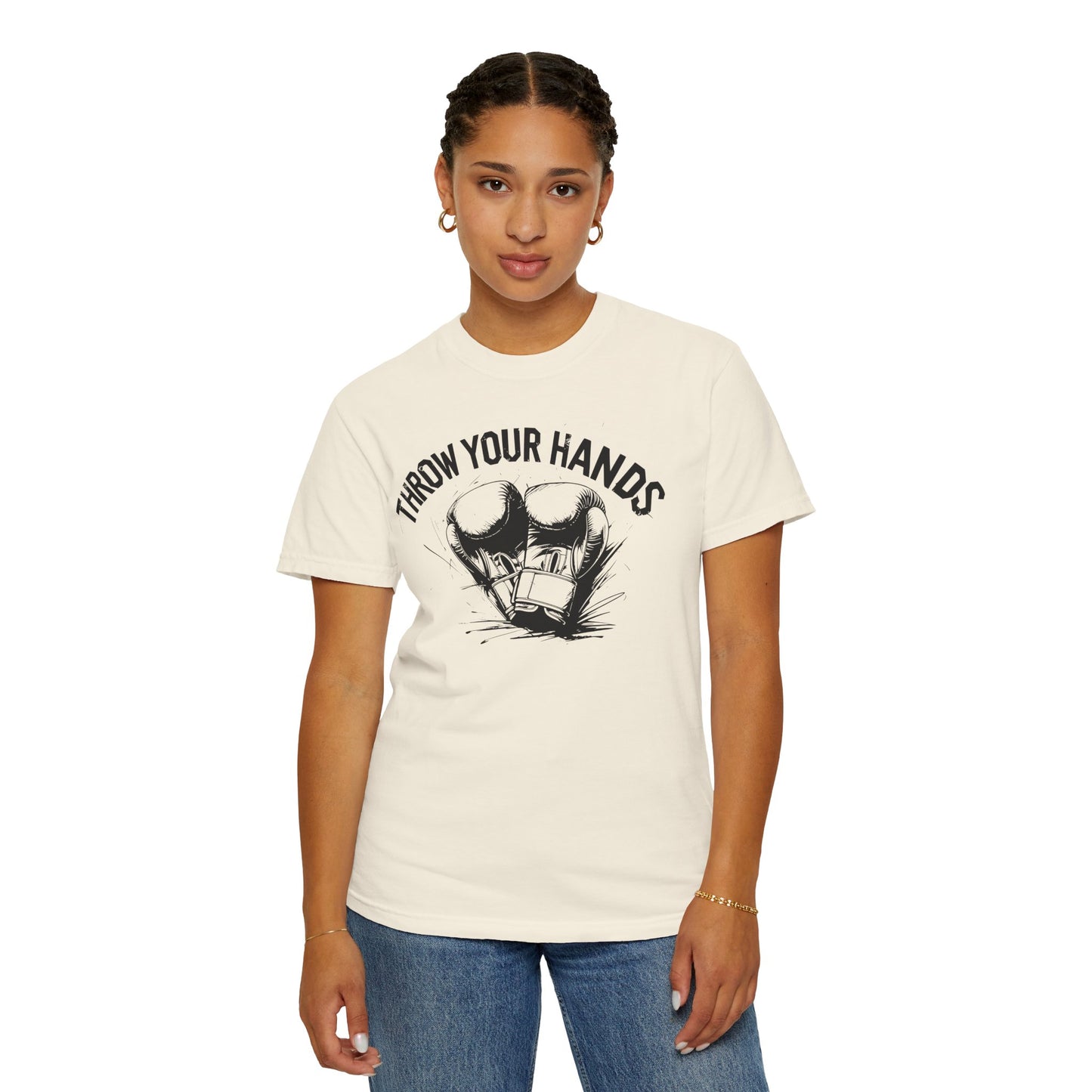 Boxing Motivational T-Shirt, Throw Your Hands Tee, Fitness Apparel, Workout Shirt, Unisex Gym Wear, Sports Gift