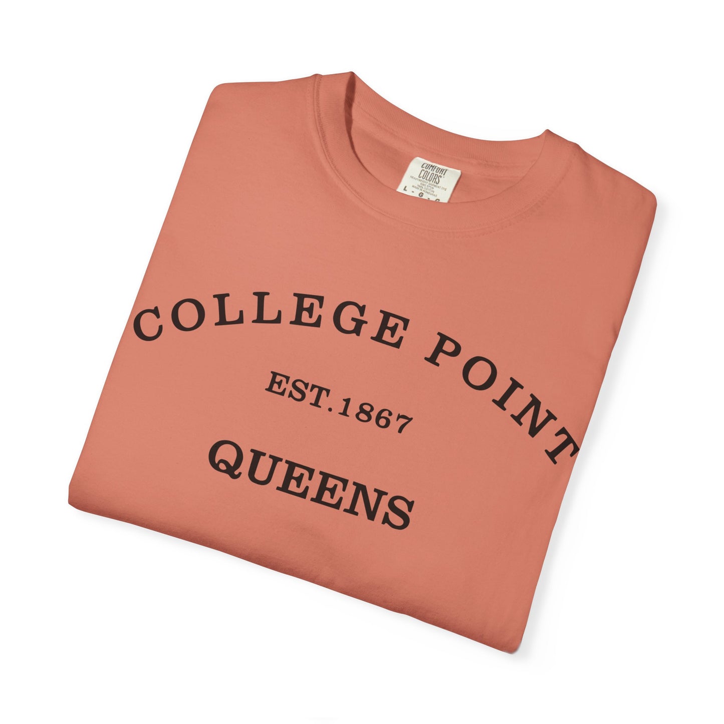 College Point Unisex Garment-Dyed T-Shirt - EST. 1867 Queens Vintage Style