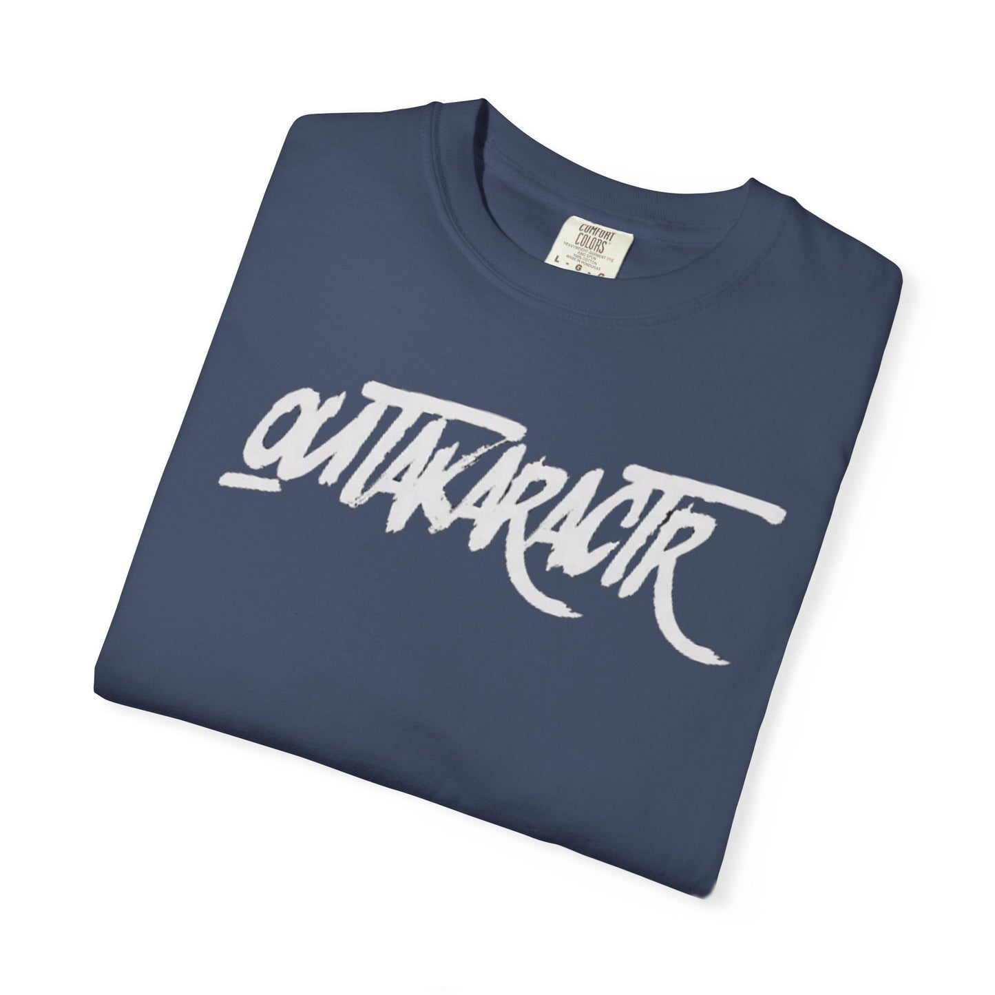Unisex Garment-Dyed T-Shirt with 'OutaKaRaCtR ' Design - Casual Style for Everyday Wear