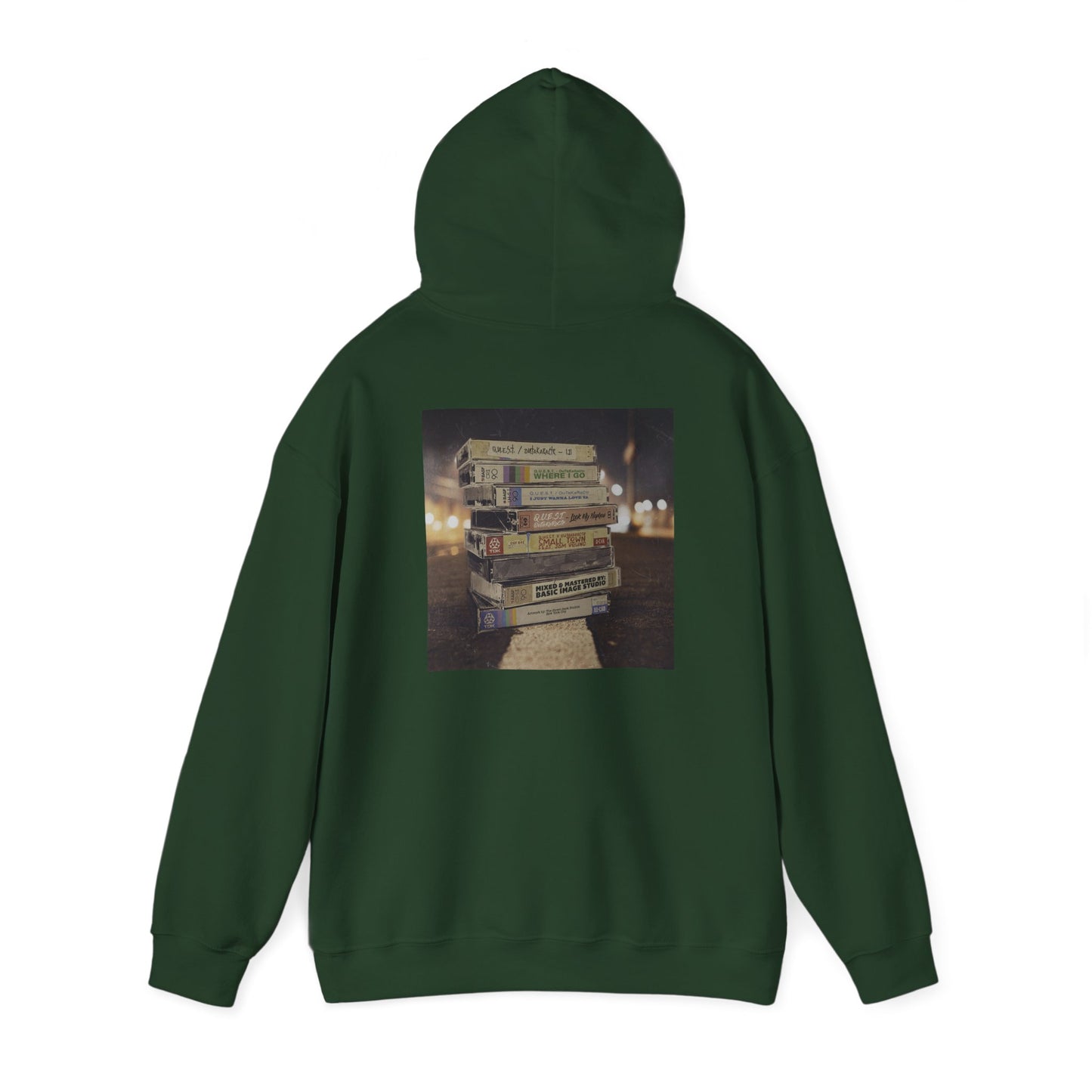 Retro Music Hoodie -INSPIRED BY THE 2 SIDES TO THE TAPE ALBUM - Unisex Heavy Blend™ Sweatshirt with Cassette Design