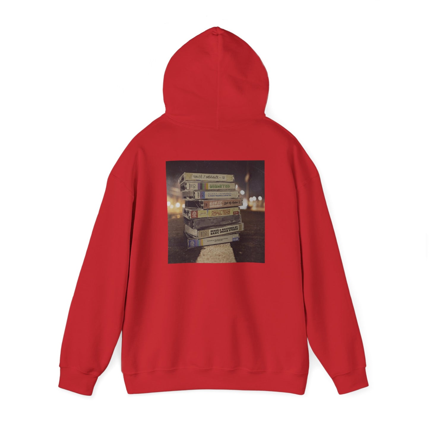 Retro Music Hoodie -INSPIRED BY THE 2 SIDES TO THE TAPE ALBUM - Unisex Heavy Blend™ Sweatshirt with Cassette Design
