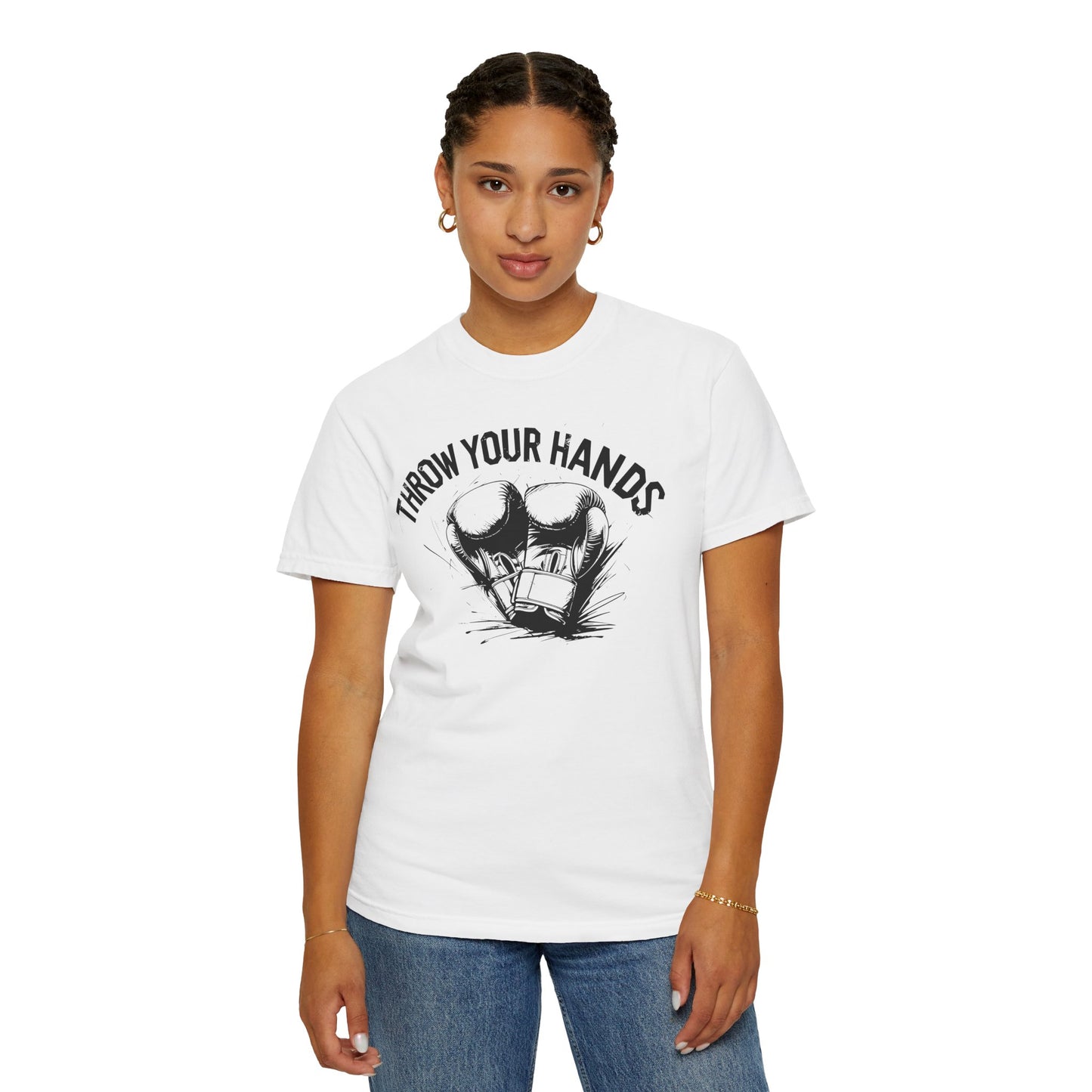 Boxing Motivational T-Shirt, Throw Your Hands Tee, Fitness Apparel, Workout Shirt, Unisex Gym Wear, Sports Gift