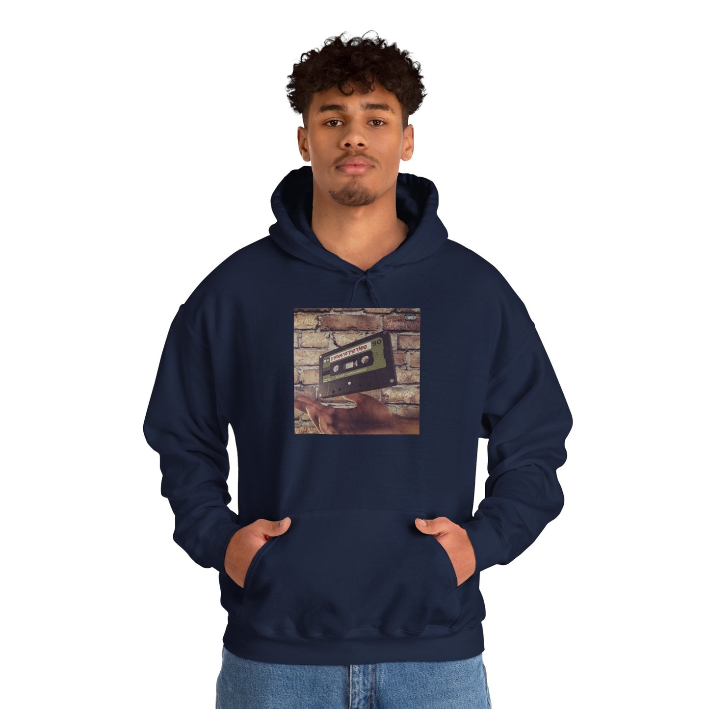 Retro Music Hoodie -INSPIRED BY THE 2 SIDES TO THE TAPE ALBUM - Unisex Heavy Blend™ Sweatshirt with Cassette Design
