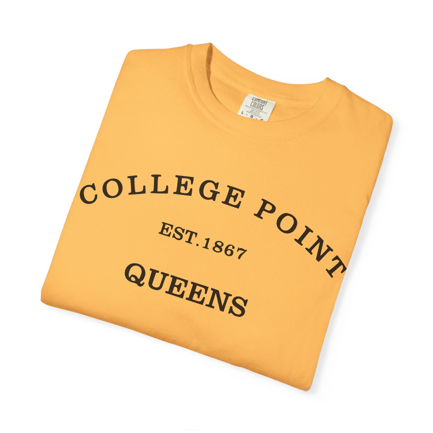 College Point Unisex Garment-Dyed T-Shirt - EST. 1867 Queens Vintage Style