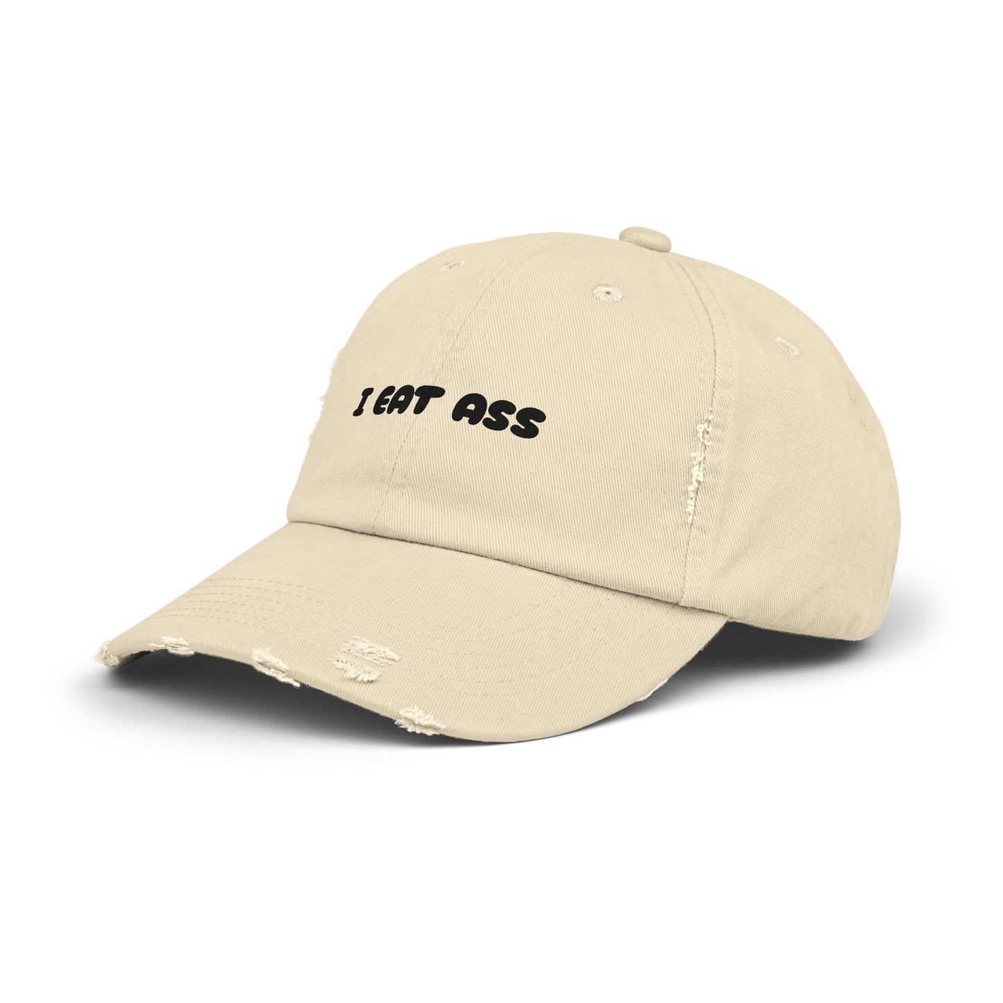 Playful Distressed Cap for Casual Vibes, Gift for Friends, Fun Fashion Accessory, Unisex Hat for Festivals, Quirky Apparel