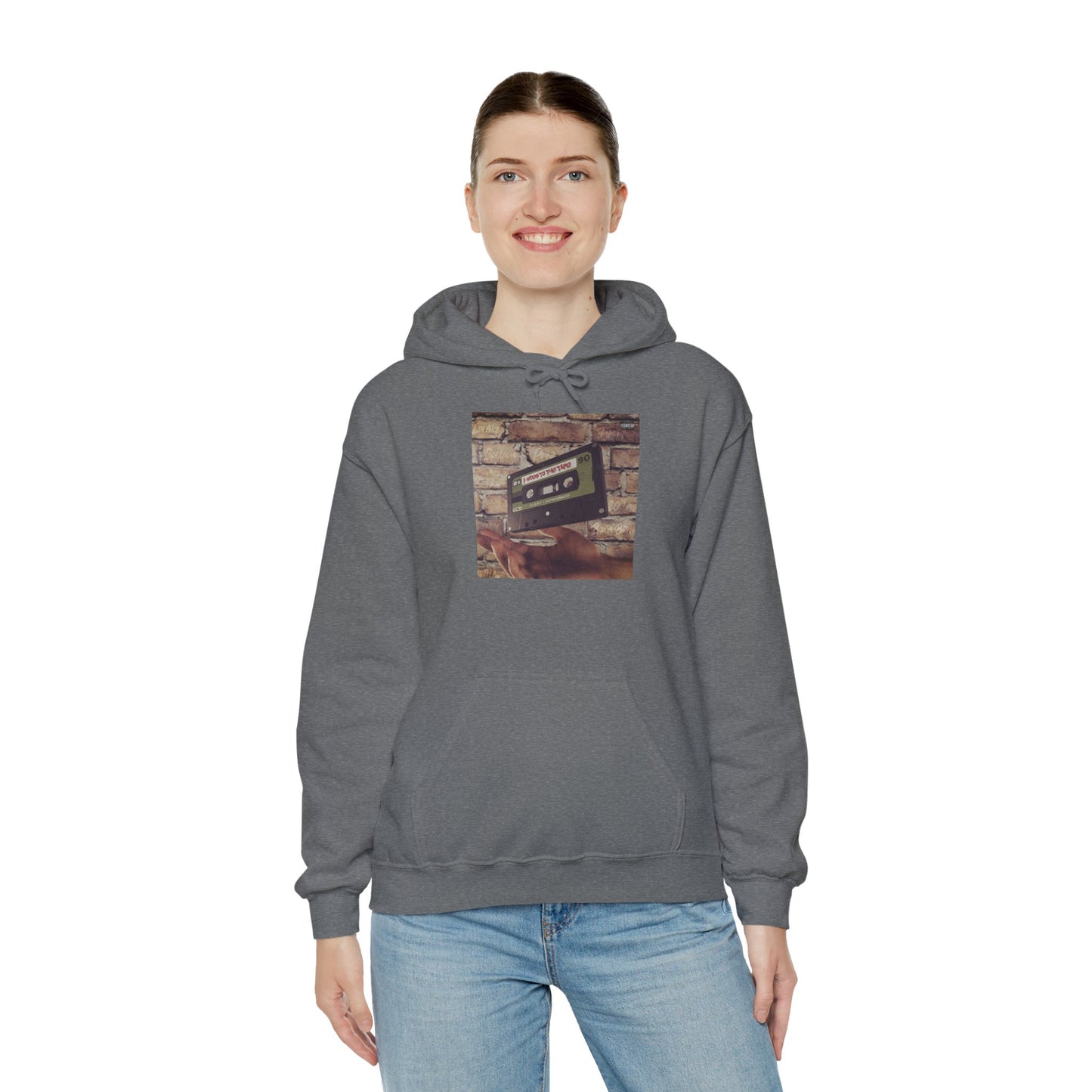 Retro Music Hoodie -INSPIRED BY THE 2 SIDES TO THE TAPE ALBUM - Unisex Heavy Blend™ Sweatshirt with Cassette Design
