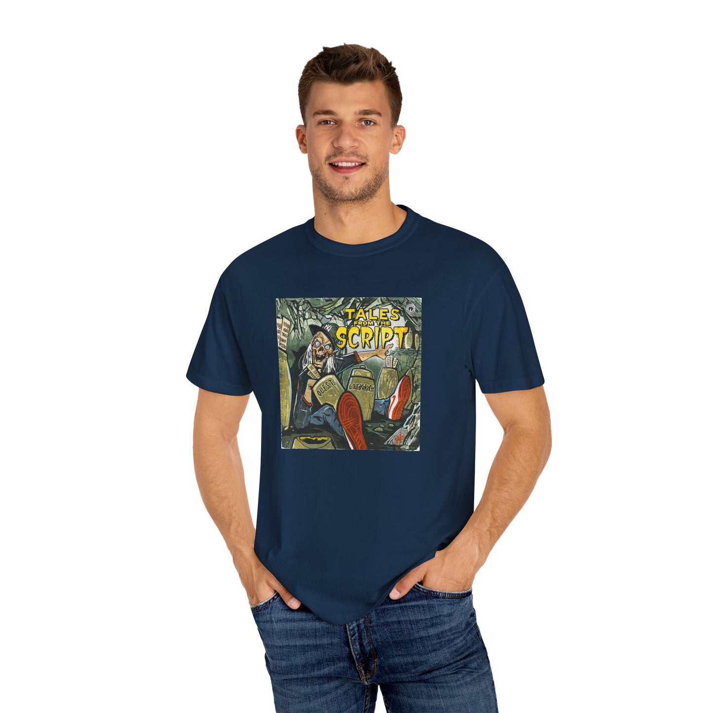 Cool Graphic T-Shirt - 'Tales from the Script' Album Inspired Design - Perfect for Comic and Horror Fans