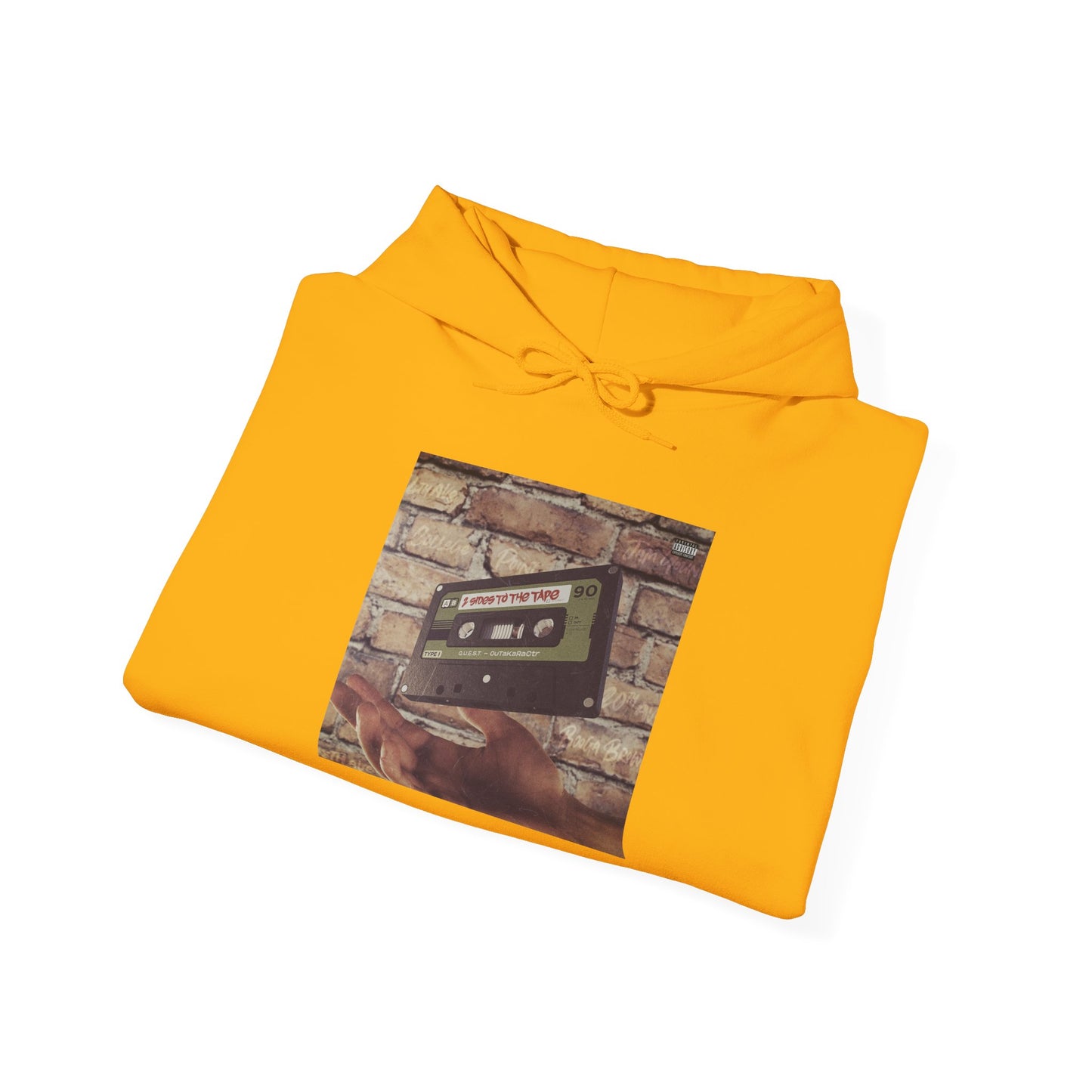 Retro Music Hoodie -INSPIRED BY THE 2 SIDES TO THE TAPE ALBUM - Unisex Heavy Blend™ Sweatshirt with Cassette Design