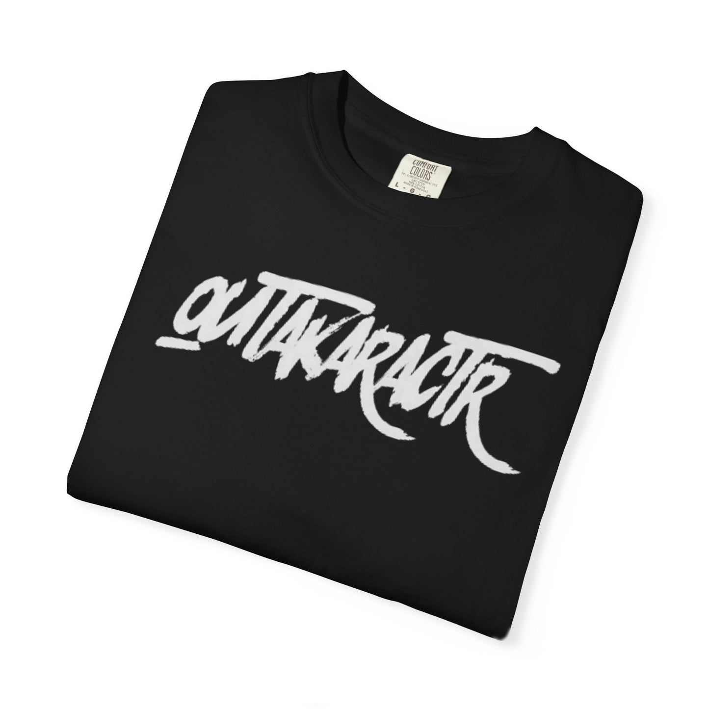 Unisex Garment-Dyed T-Shirt with 'OutaKaRaCtR ' Design - Casual Style for Everyday Wear