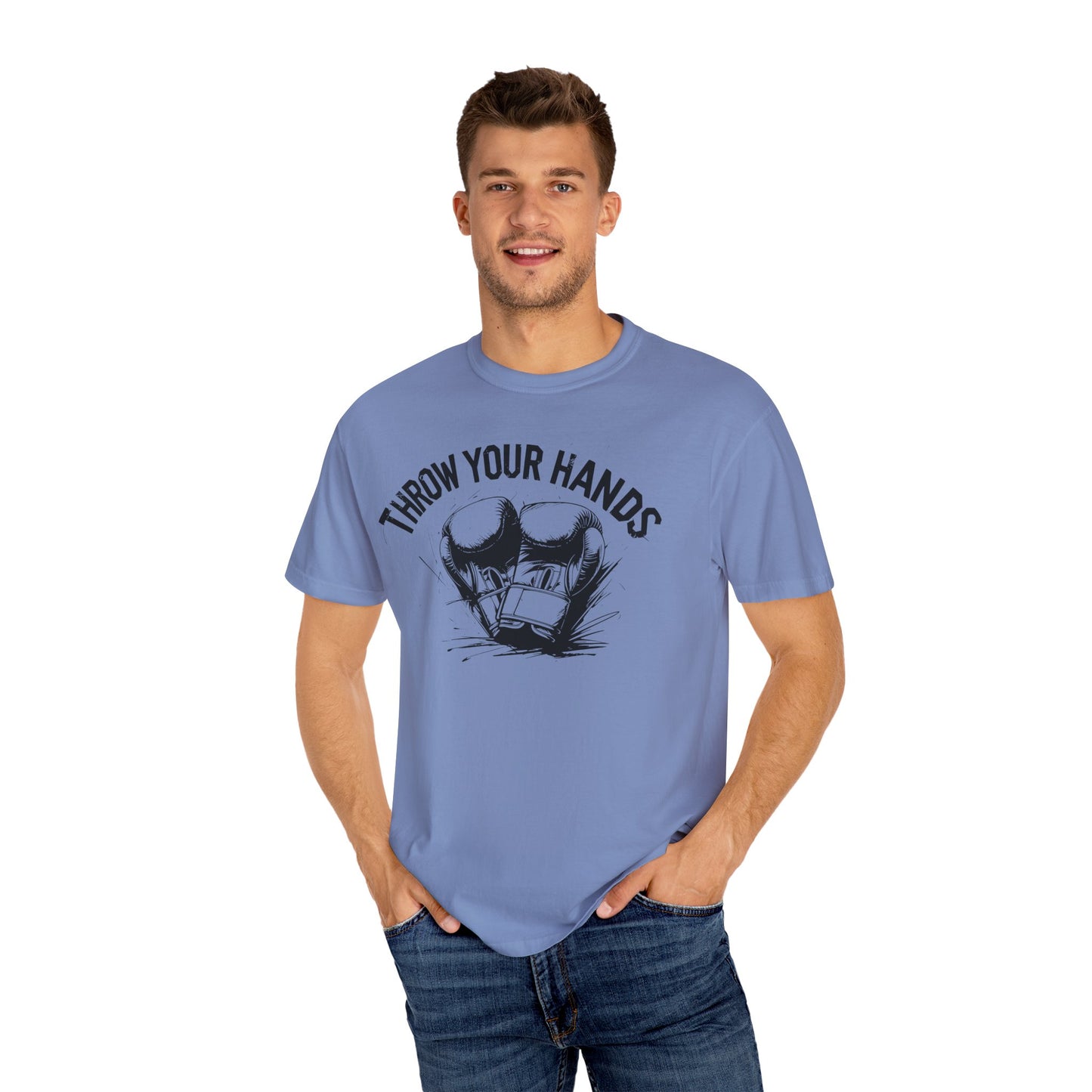 Boxing Motivational T-Shirt, Throw Your Hands Tee, Fitness Apparel, Workout Shirt, Unisex Gym Wear, Sports Gift