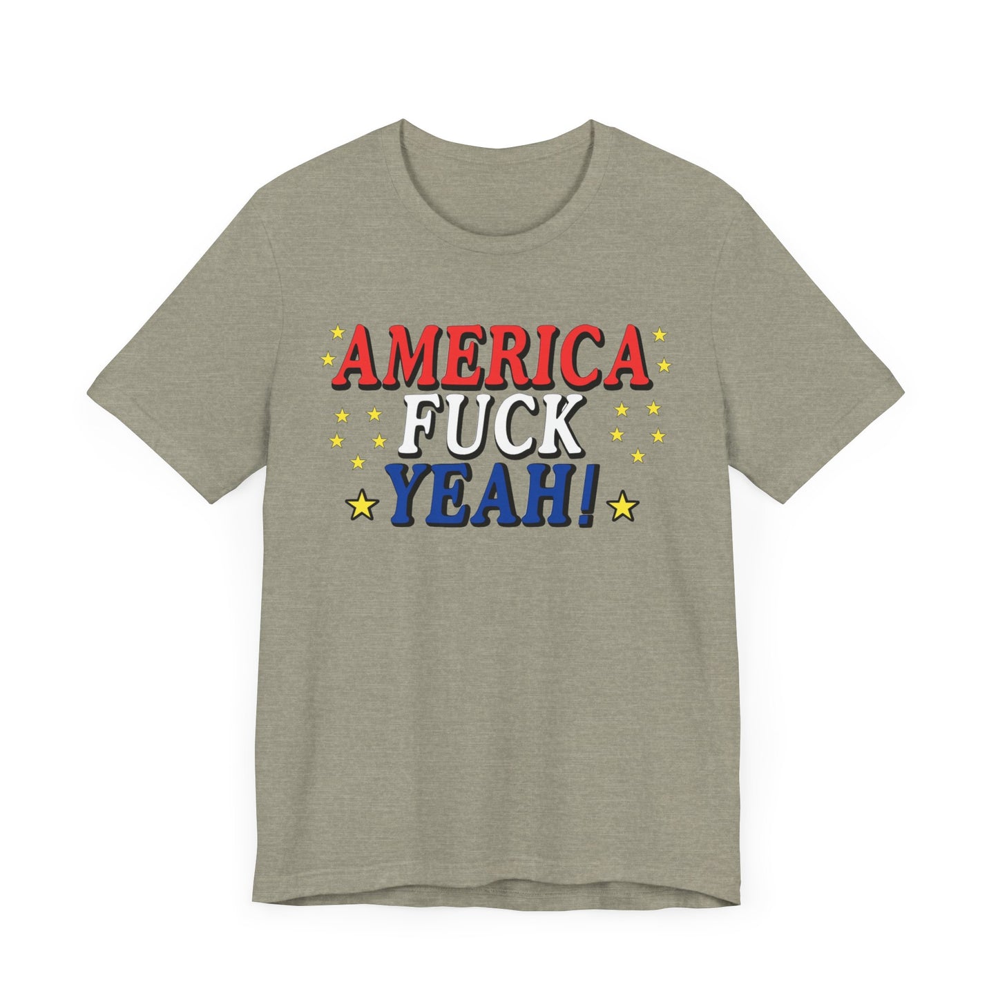 America Fuck Yeah! Unisex Jersey Tee - Patriotic Graphic T-Shirt for Celebrations