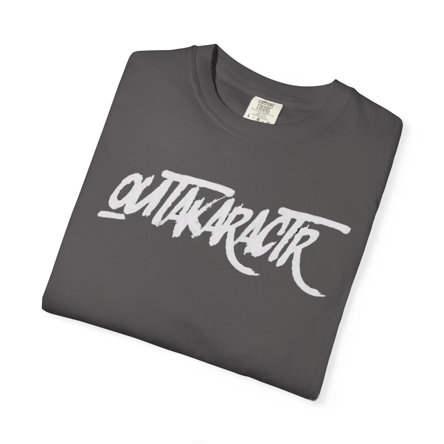 Unisex Garment-Dyed T-Shirt with 'OutaKaRaCtR ' Design - Casual Style for Everyday Wear