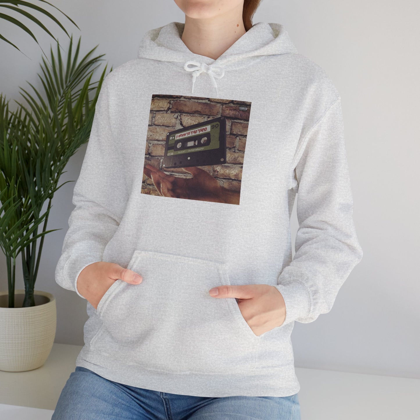 Retro Music Hoodie -INSPIRED BY THE 2 SIDES TO THE TAPE ALBUM - Unisex Heavy Blend™ Sweatshirt with Cassette Design
