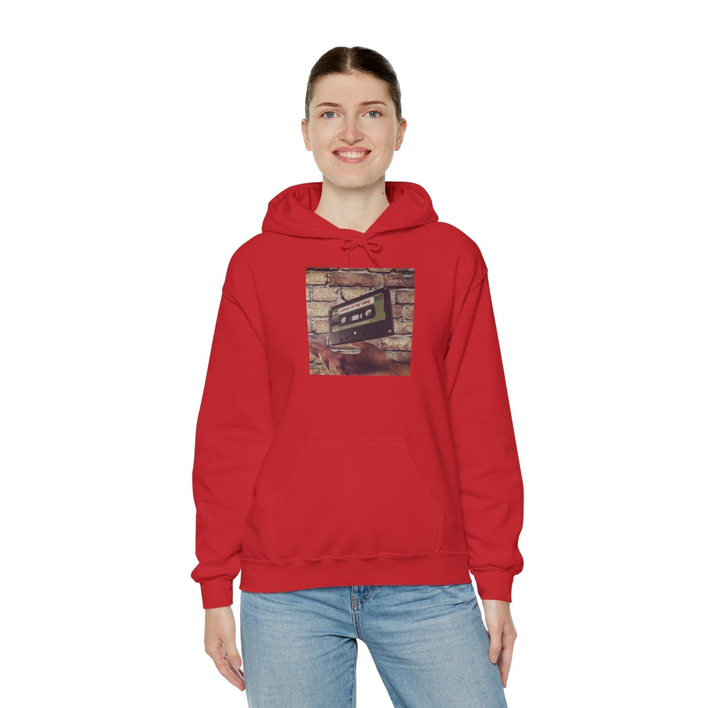 Retro Music Hoodie -INSPIRED BY THE 2 SIDES TO THE TAPE ALBUM - Unisex Heavy Blend™ Sweatshirt with Cassette Design