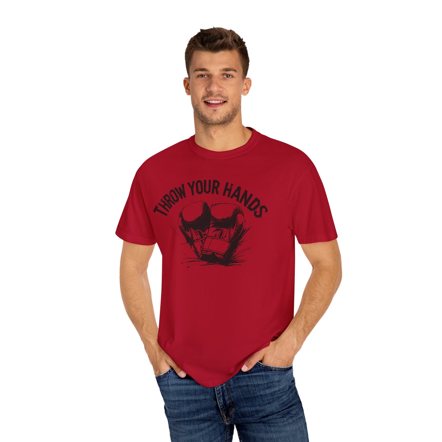 Boxing Motivational T-Shirt, Throw Your Hands Tee, Fitness Apparel, Workout Shirt, Unisex Gym Wear, Sports Gift