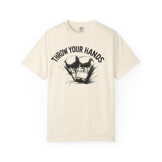 Boxing Motivational T-Shirt, Throw Your Hands Tee, Fitness Apparel, Workout Shirt, Unisex Gym Wear, Sports Gift