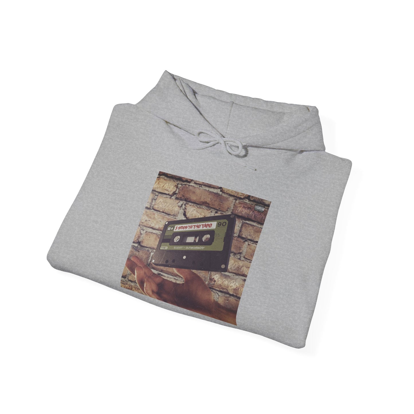 Retro Music Hoodie -INSPIRED BY THE 2 SIDES TO THE TAPE ALBUM - Unisex Heavy Blend™ Sweatshirt with Cassette Design