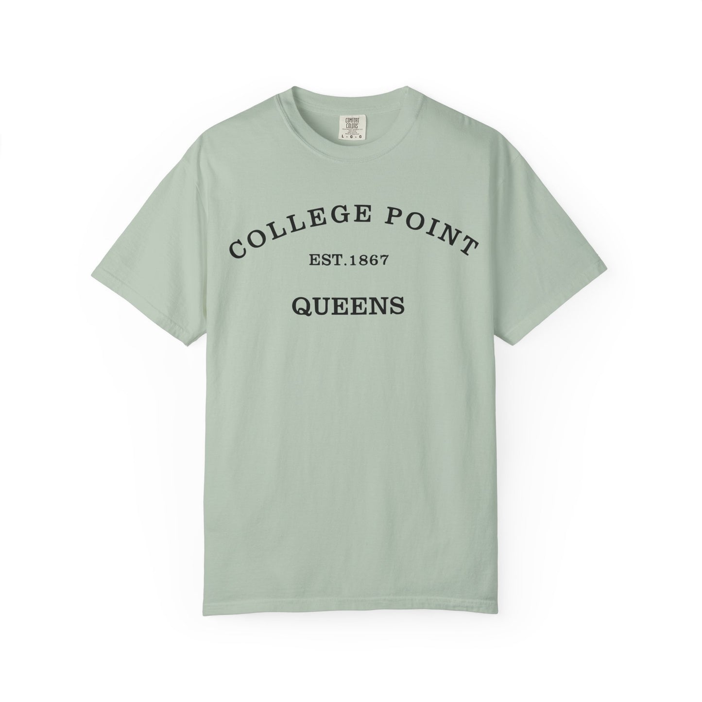 College Point Unisex Garment-Dyed T-Shirt - EST. 1867 Queens Vintage Style
