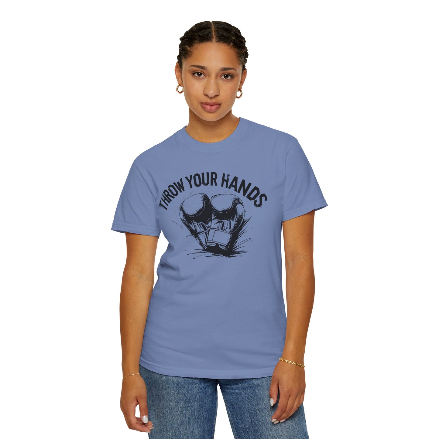 Boxing Motivational T-Shirt, Throw Your Hands Tee, Fitness Apparel, Workout Shirt, Unisex Gym Wear, Sports Gift