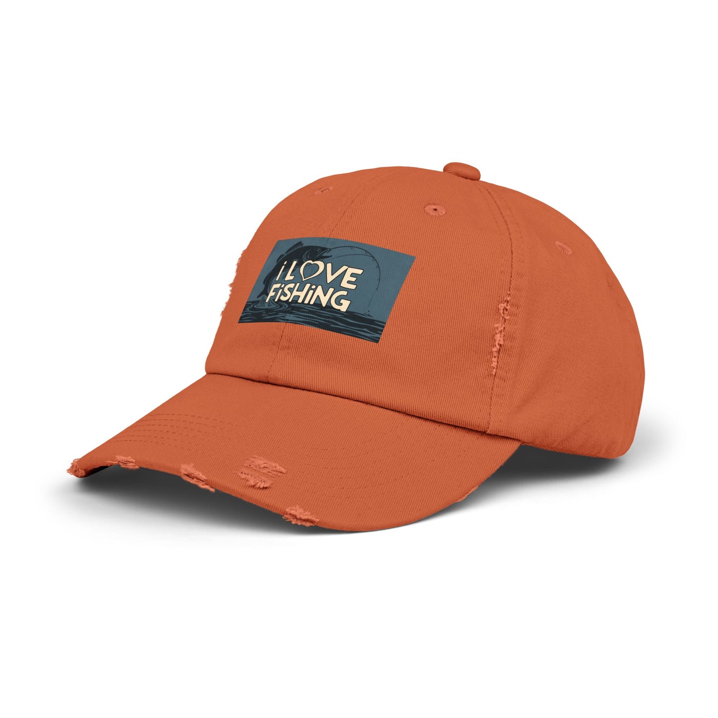 Fishing Lover Distressed Cap - Unisex Fishing Hat, Outdoor Gear, Gift for Anglers, Casual Style, Summer Accessory