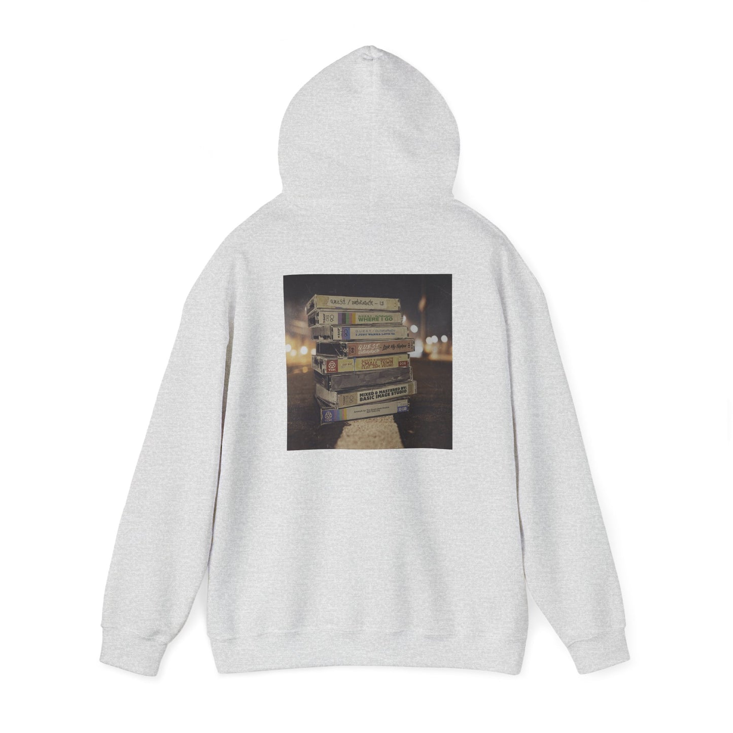 Retro Music Hoodie -INSPIRED BY THE 2 SIDES TO THE TAPE ALBUM - Unisex Heavy Blend™ Sweatshirt with Cassette Design