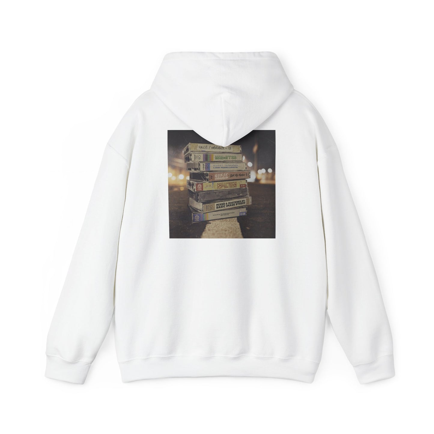 Retro Music Hoodie -INSPIRED BY THE 2 SIDES TO THE TAPE ALBUM - Unisex Heavy Blend™ Sweatshirt with Cassette Design