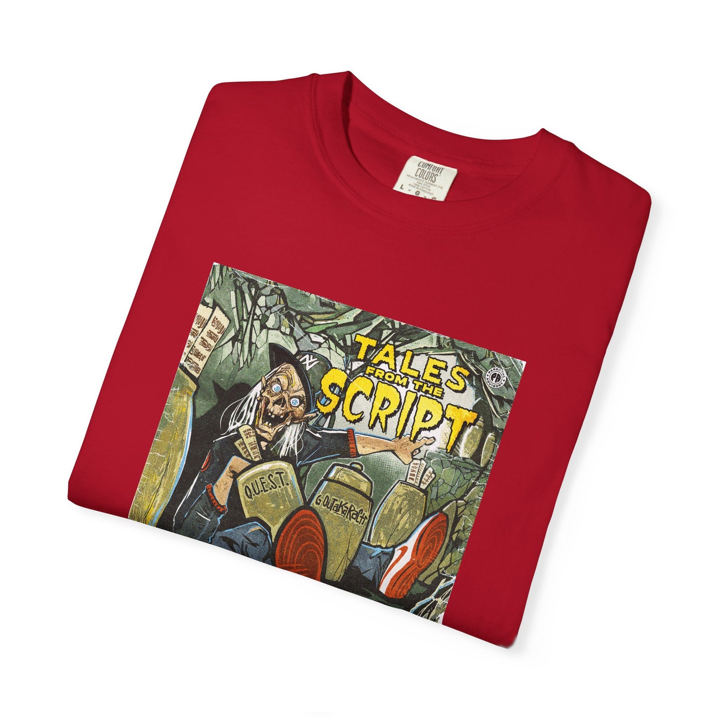 Cool Graphic T-Shirt - 'Tales from the Script' Album Inspired Design - Perfect for Comic and Horror Fans