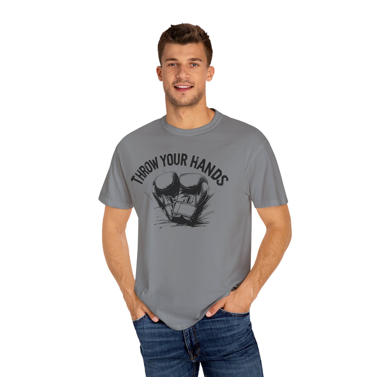 Boxing Motivational T-Shirt, Throw Your Hands Tee, Fitness Apparel, Workout Shirt, Unisex Gym Wear, Sports Gift