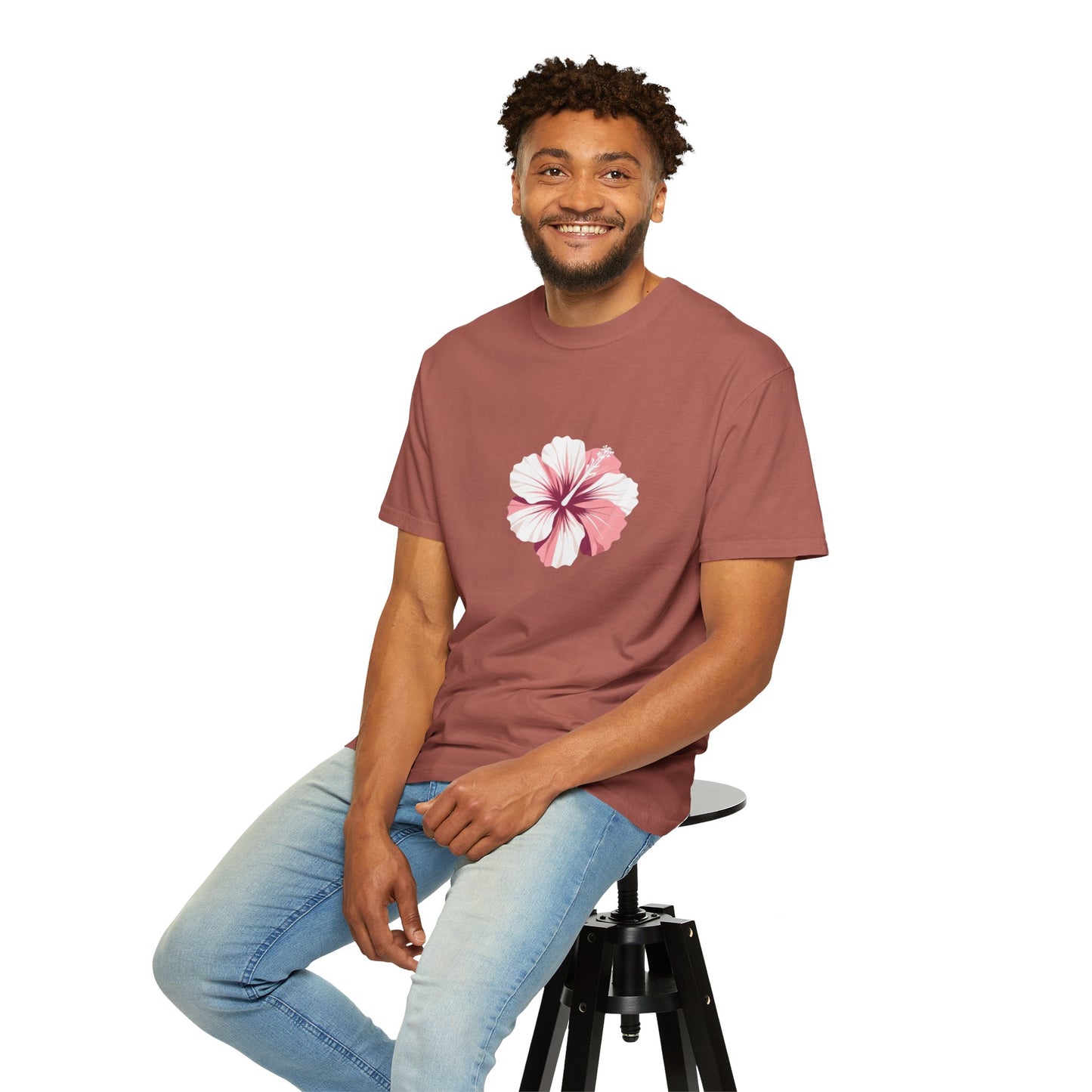 Floral Summer Vibes T-Shirt - Casual Tee, Relaxed Fit, Gift for Mom, Vacation Outfit, Beachwear