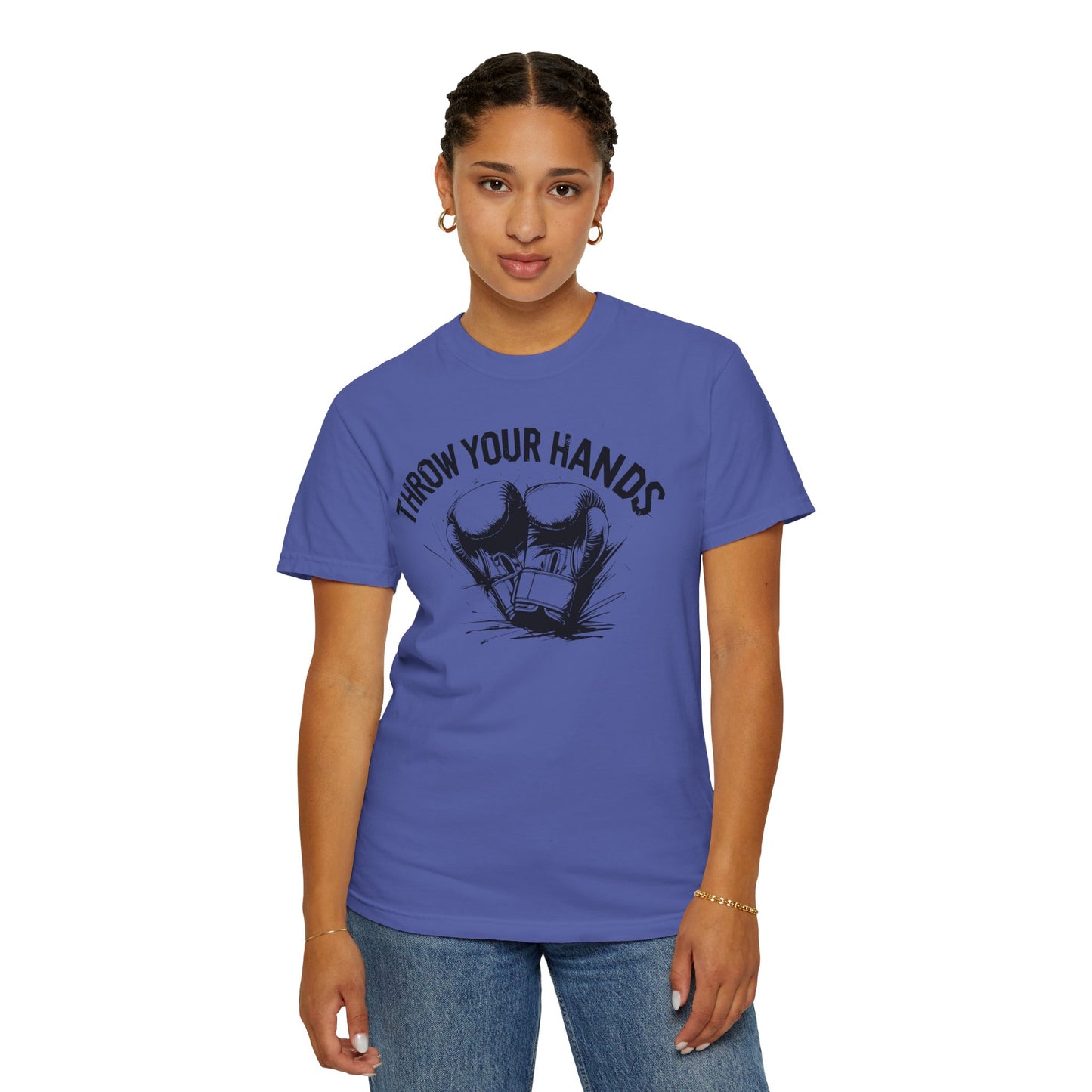 Boxing Motivational T-Shirt, Throw Your Hands Tee, Fitness Apparel, Workout Shirt, Unisex Gym Wear, Sports Gift