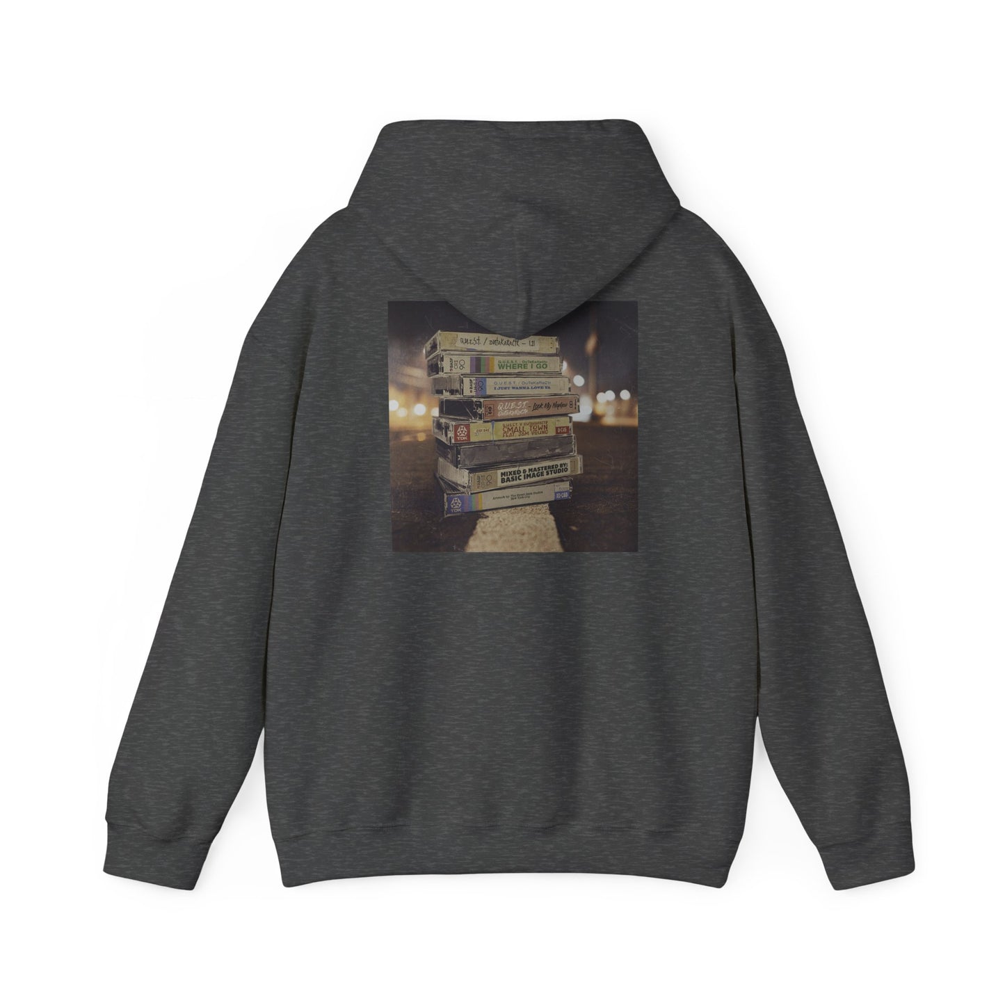 Retro Music Hoodie -INSPIRED BY THE 2 SIDES TO THE TAPE ALBUM - Unisex Heavy Blend™ Sweatshirt with Cassette Design