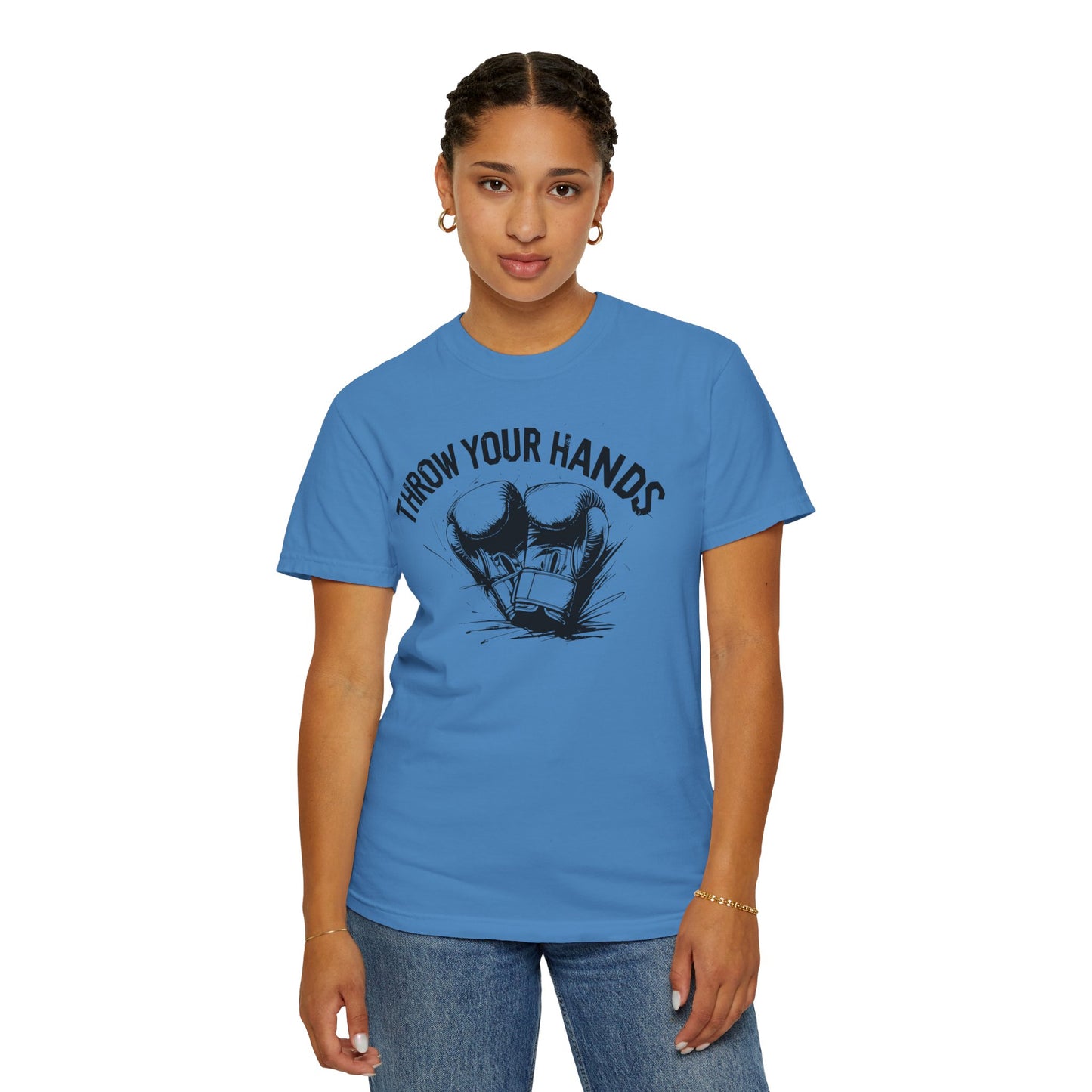 Boxing Motivational T-Shirt, Throw Your Hands Tee, Fitness Apparel, Workout Shirt, Unisex Gym Wear, Sports Gift