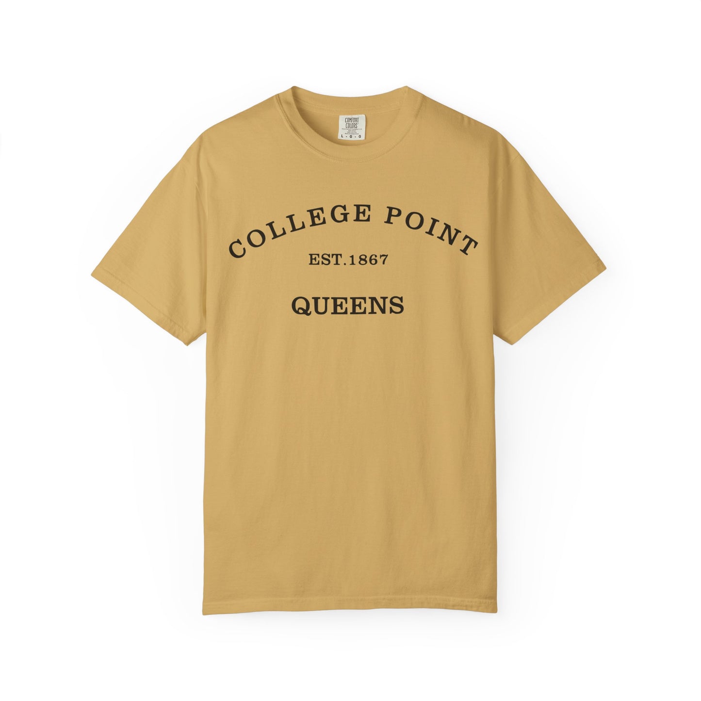 College Point Unisex Garment-Dyed T-Shirt - EST. 1867 Queens Vintage Style