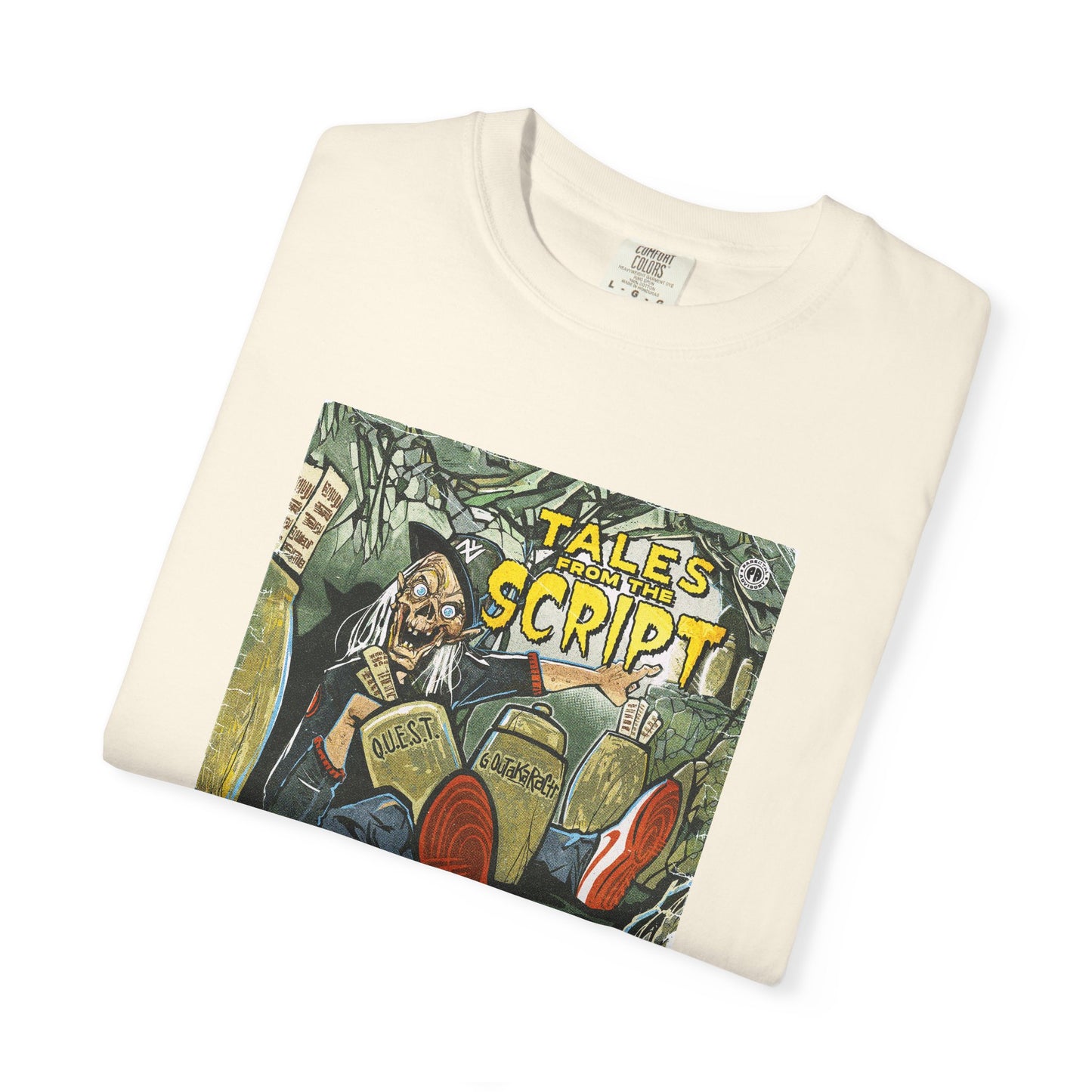 Cool Graphic T-Shirt - 'Tales from the Script' Album Inspired Design - Perfect for Comic and Horror Fans