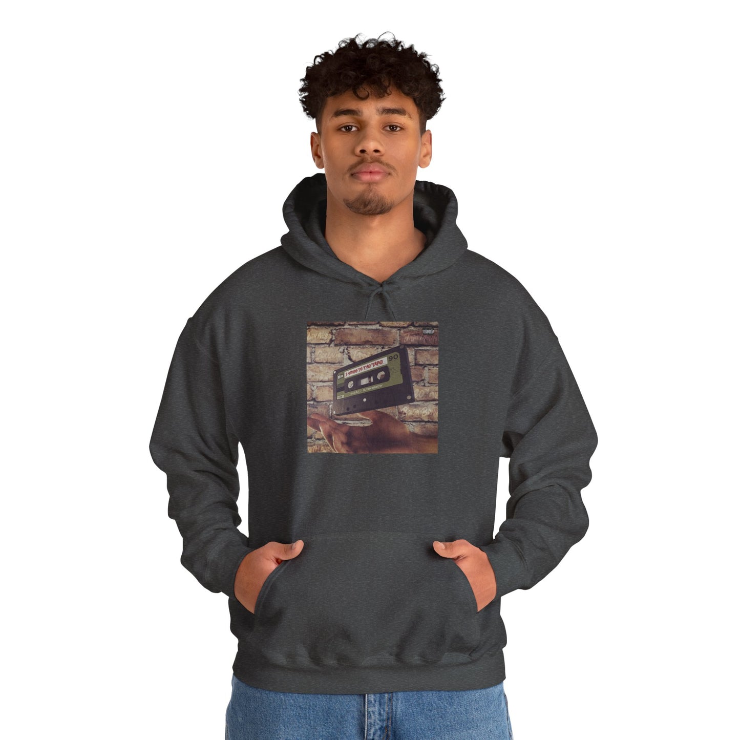 Retro Music Hoodie -INSPIRED BY THE 2 SIDES TO THE TAPE ALBUM - Unisex Heavy Blend™ Sweatshirt with Cassette Design