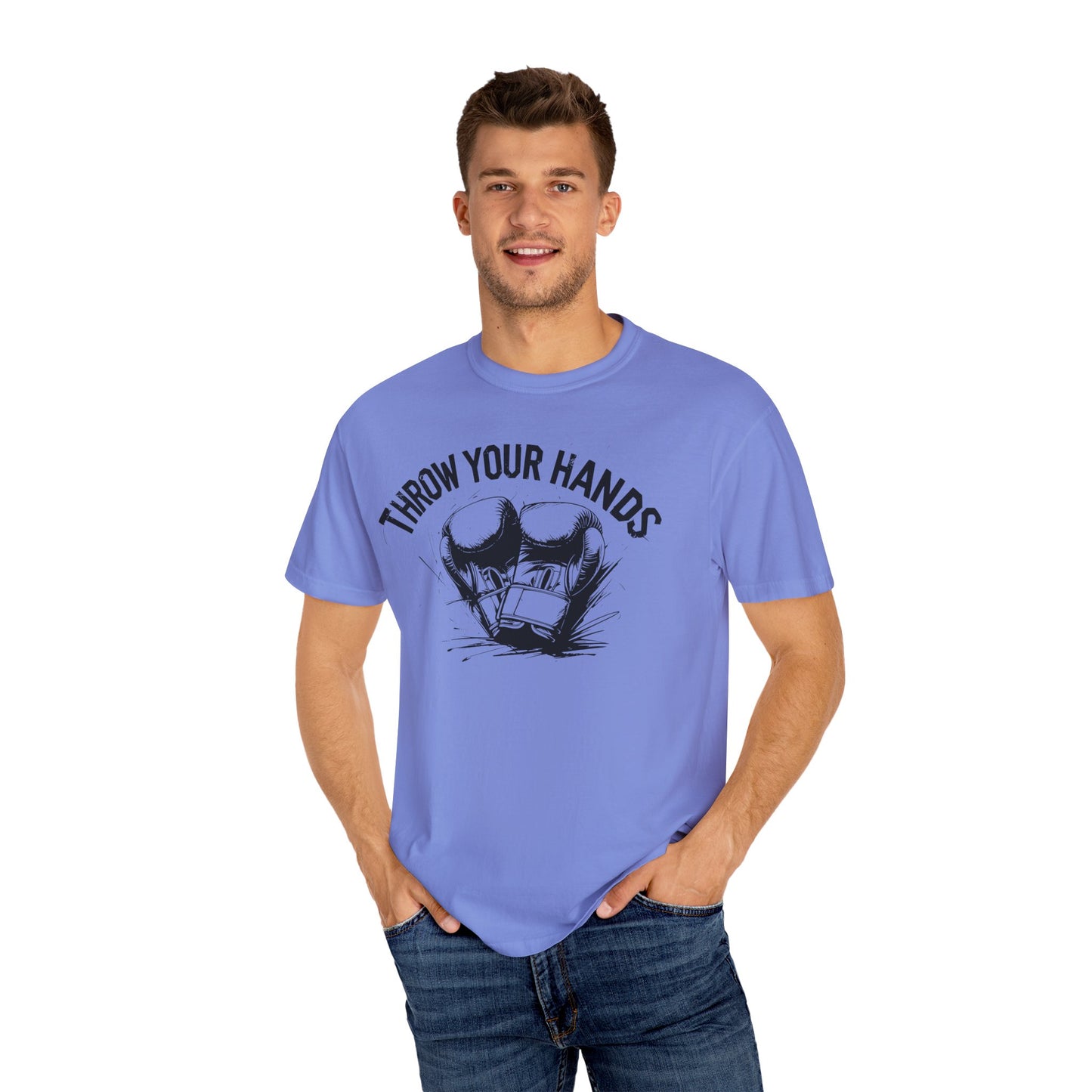Boxing Motivational T-Shirt, Throw Your Hands Tee, Fitness Apparel, Workout Shirt, Unisex Gym Wear, Sports Gift