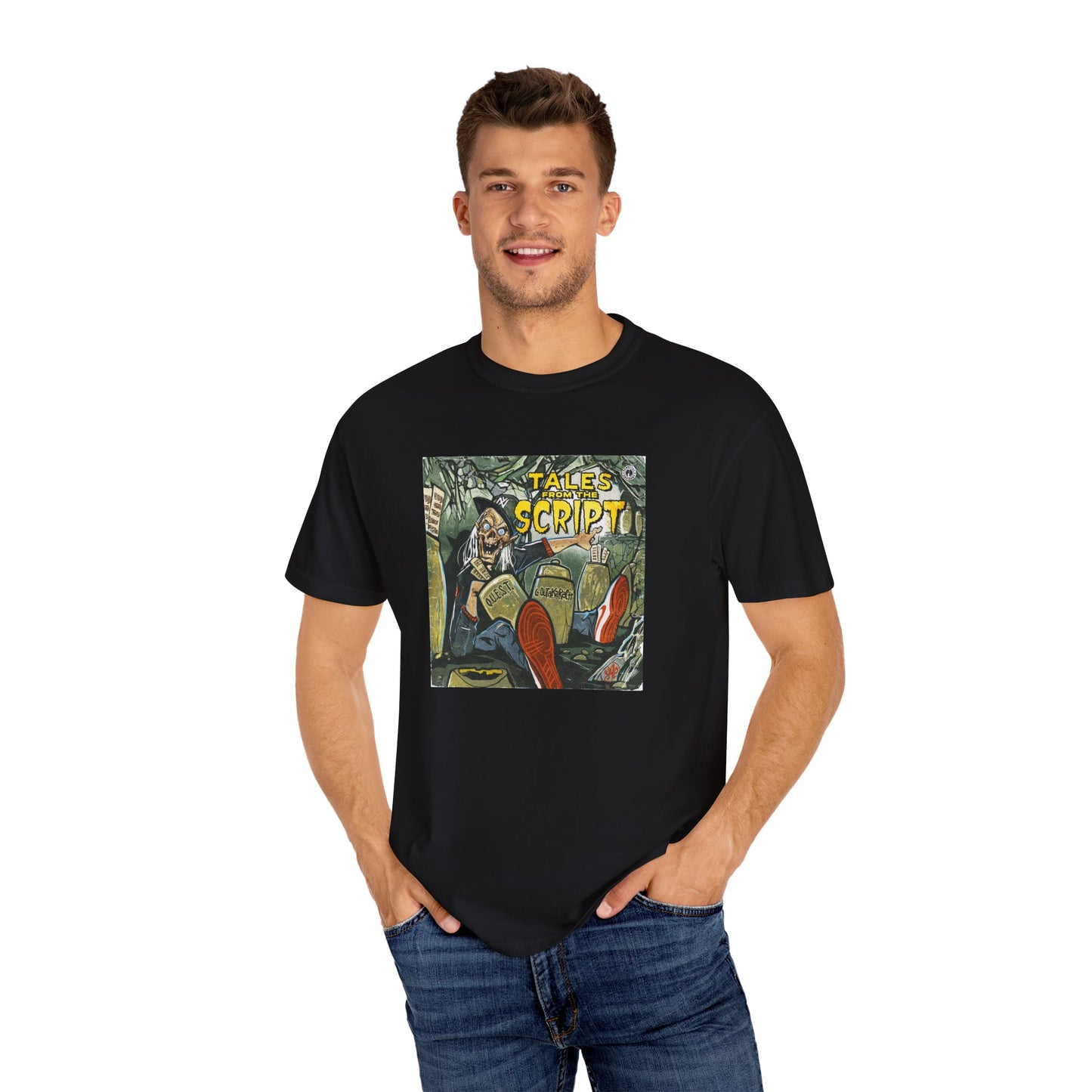 Cool Graphic T-Shirt - 'Tales from the Script' Album Inspired Design - Perfect for Comic and Horror Fans