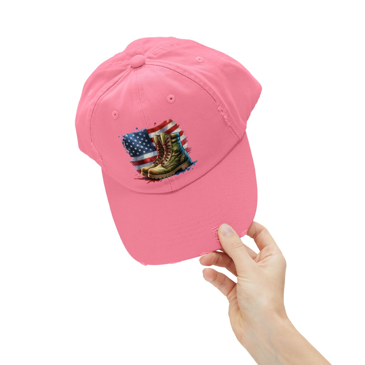 Patriotic Distressed Cap, American Flag Hat, Veteran Appreciation Gift, Casual Outdoor Style, Unisex Fashion Accessory
