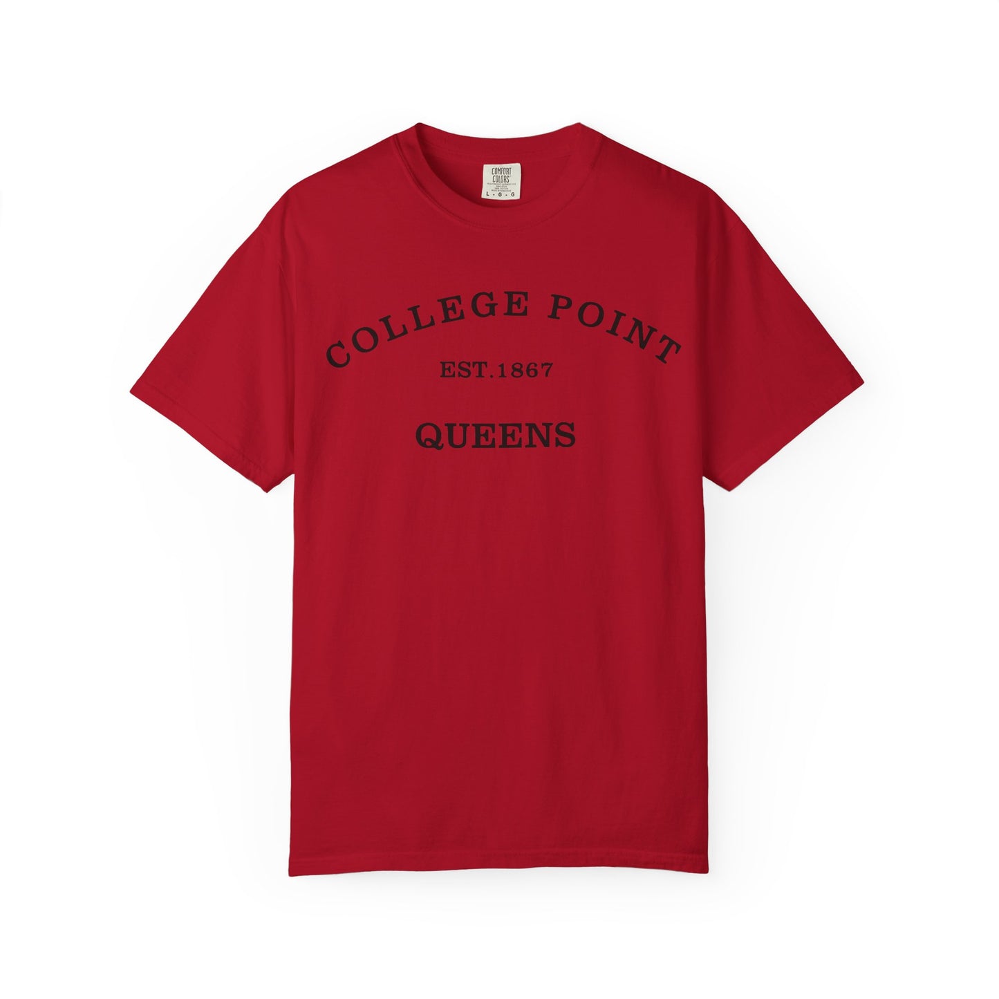 College Point Unisex Garment-Dyed T-Shirt - EST. 1867 Queens Vintage Style