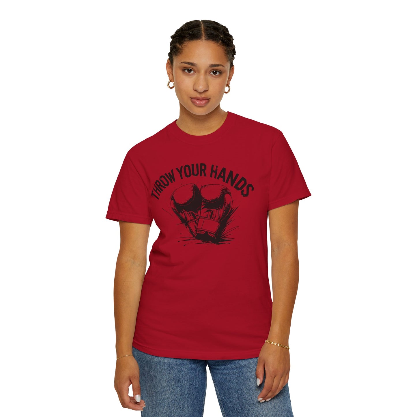 Boxing Motivational T-Shirt, Throw Your Hands Tee, Fitness Apparel, Workout Shirt, Unisex Gym Wear, Sports Gift