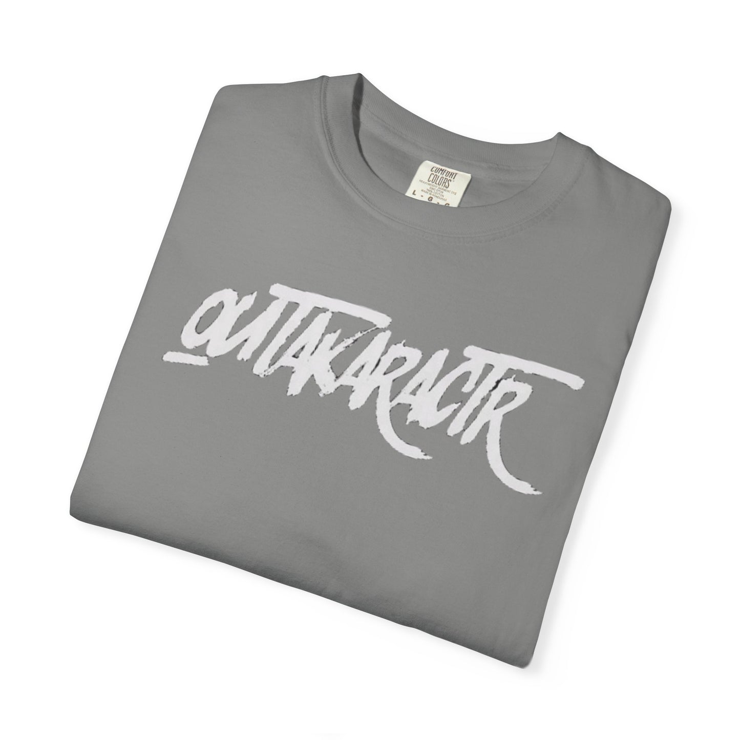 Unisex Garment-Dyed T-Shirt with 'OutaKaRaCtR ' Design - Casual Style for Everyday Wear