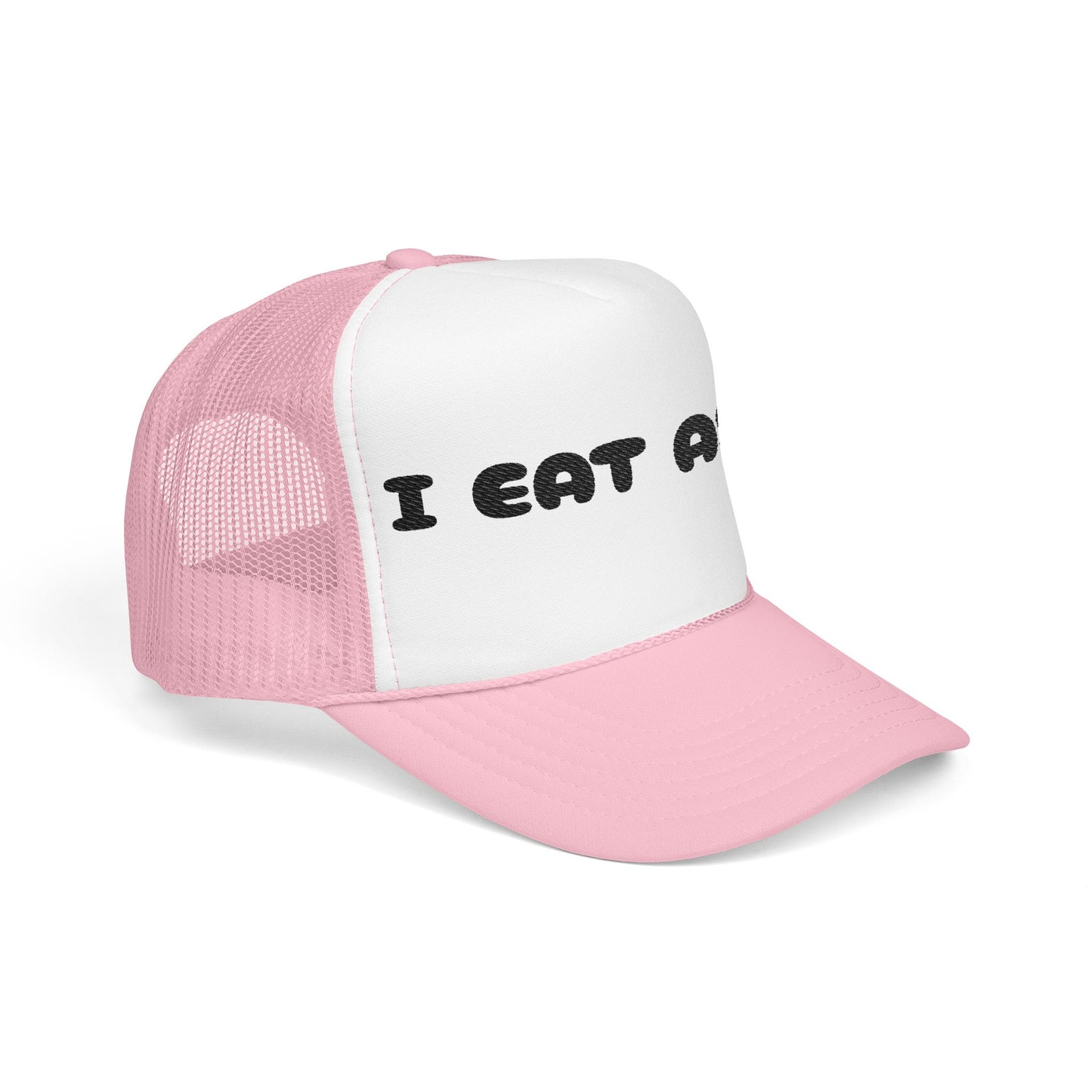 Funny Foam Trucker Hat - I Eat Ass Embroidery Cap, Humorous Gift, Party Accessory, Summer Fashion, Unisex Headwear