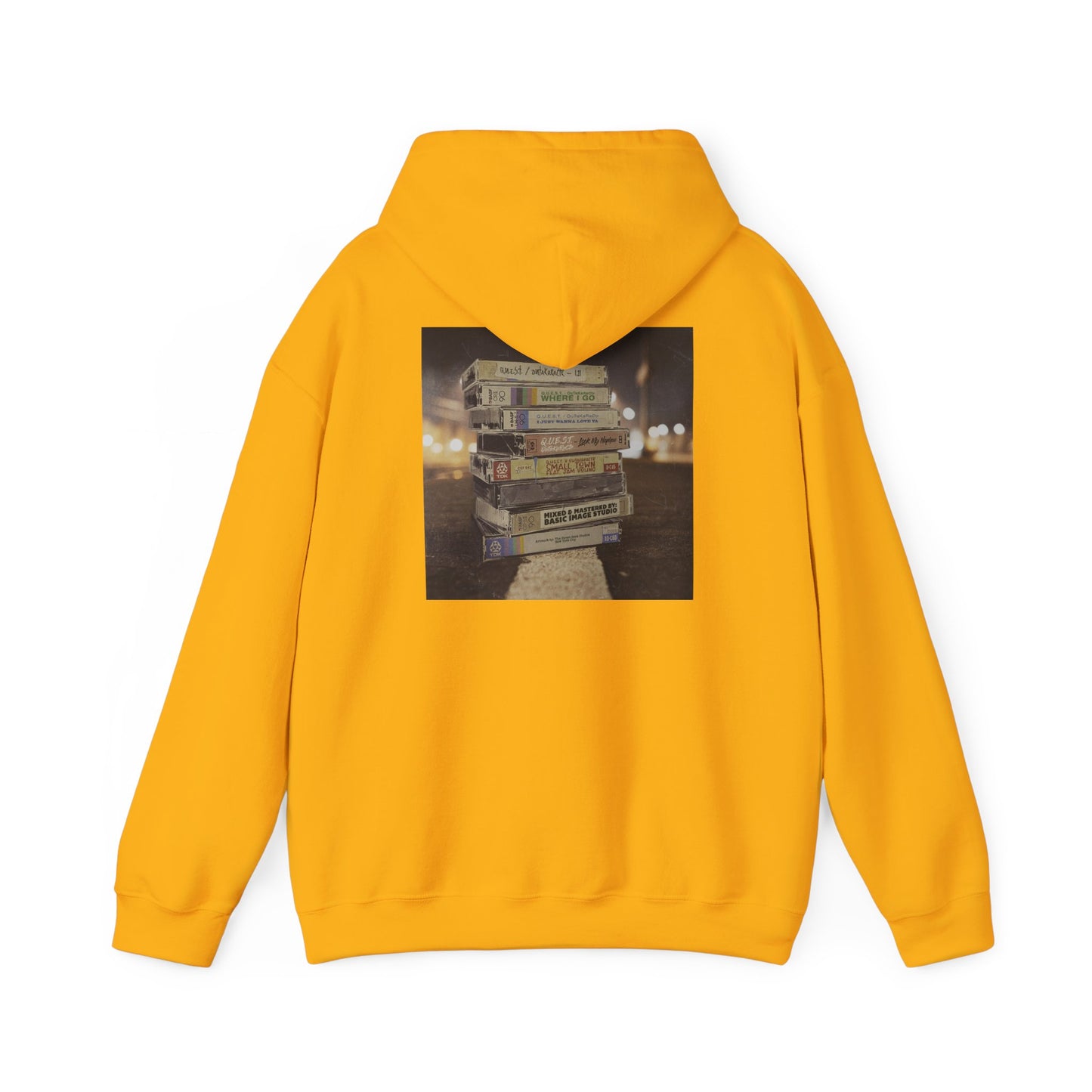 Retro Music Hoodie -INSPIRED BY THE 2 SIDES TO THE TAPE ALBUM - Unisex Heavy Blend™ Sweatshirt with Cassette Design