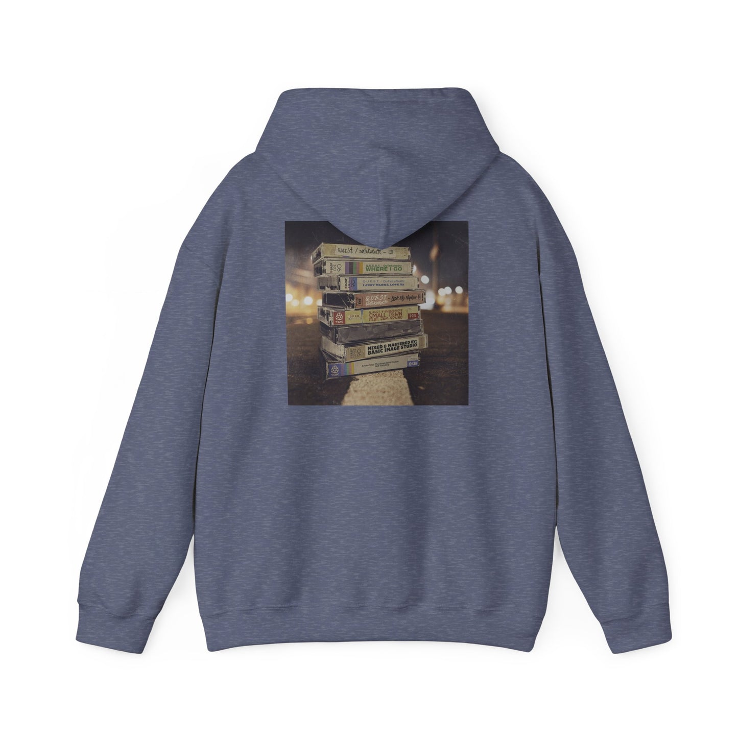 Retro Music Hoodie -INSPIRED BY THE 2 SIDES TO THE TAPE ALBUM - Unisex Heavy Blend™ Sweatshirt with Cassette Design