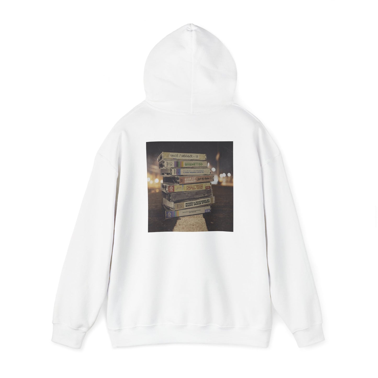 Retro Music Hoodie -INSPIRED BY THE 2 SIDES TO THE TAPE ALBUM - Unisex Heavy Blend™ Sweatshirt with Cassette Design
