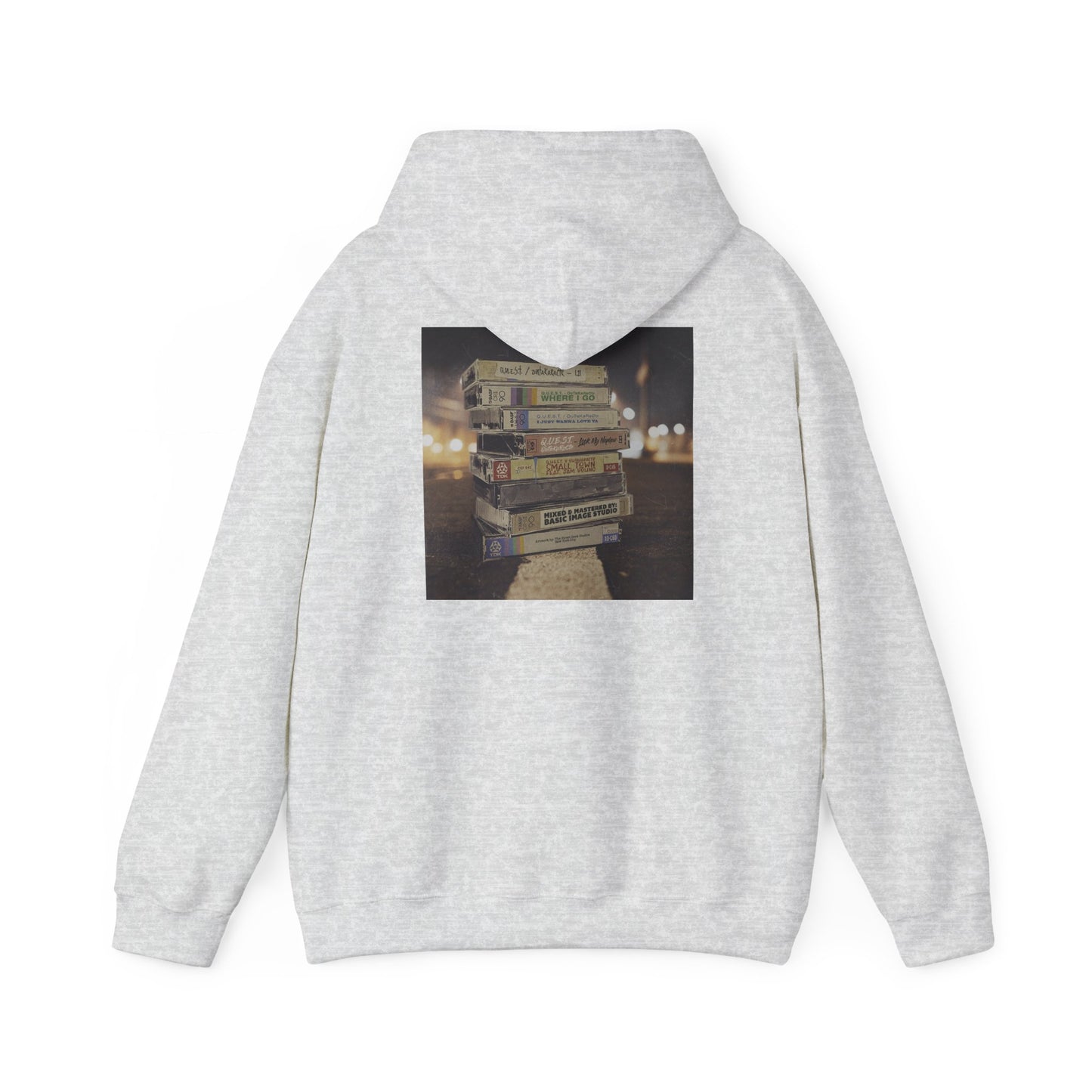 Retro Music Hoodie -INSPIRED BY THE 2 SIDES TO THE TAPE ALBUM - Unisex Heavy Blend™ Sweatshirt with Cassette Design