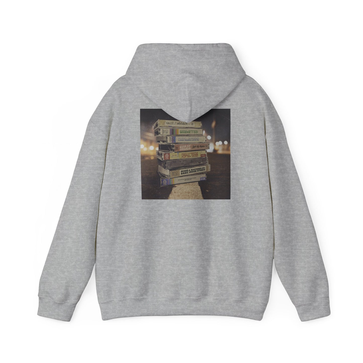 Retro Music Hoodie -INSPIRED BY THE 2 SIDES TO THE TAPE ALBUM - Unisex Heavy Blend™ Sweatshirt with Cassette Design