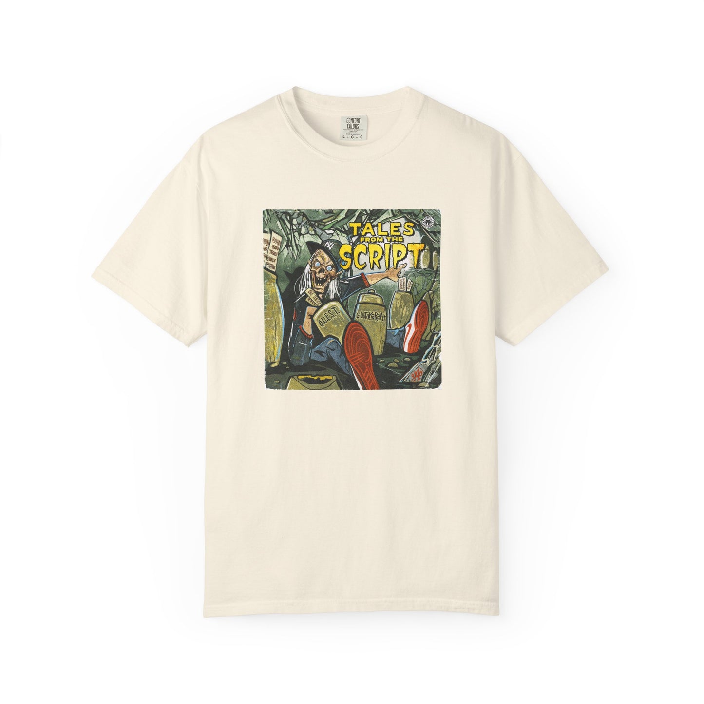 Cool Graphic T-Shirt - 'Tales from the Script' Album Inspired Design - Perfect for Comic and Horror Fans